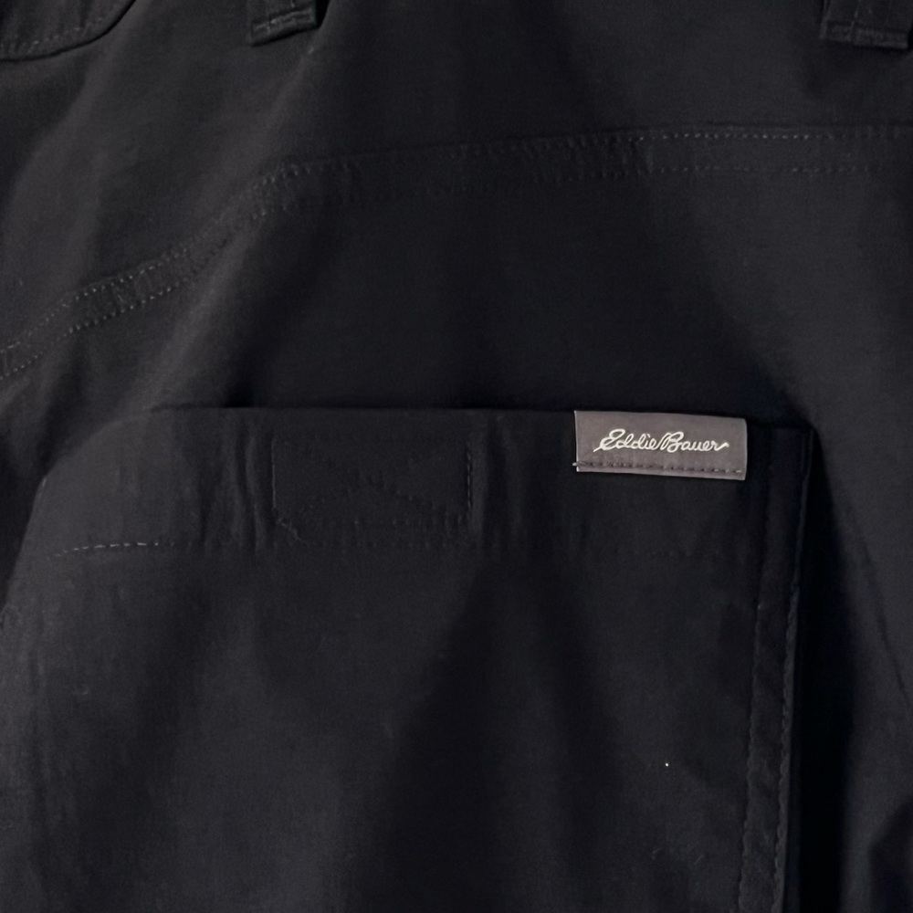 NWT Eddie Bauer Hiking Pants Men 38 x 30 Black Stretch Nylon Trek Tech Guide - Picture 7 of 9
